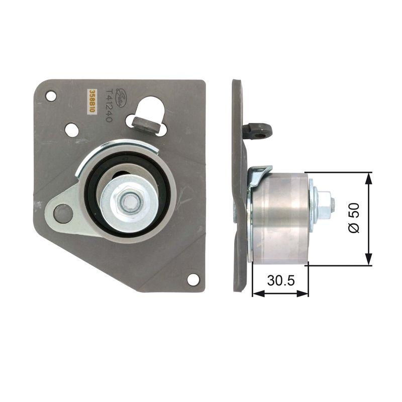 GATES Tensioner Pulley, timing belt PowerGrip®