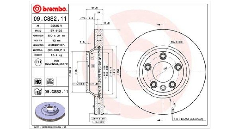 2x MAGNETI MARELLI Bremsscheibe