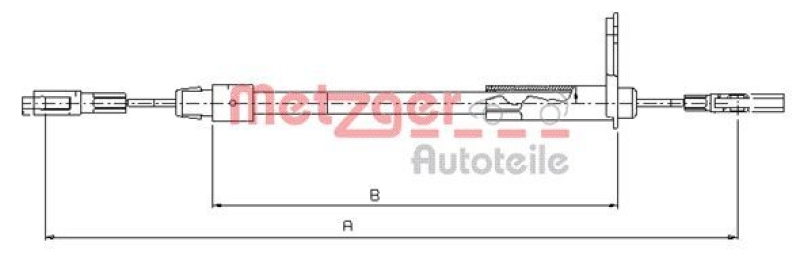 METZGER Cable Pull, parking brake