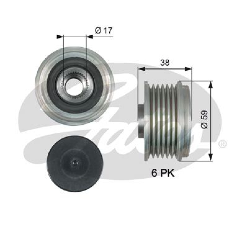 GATES Alternator Freewheel Clutch DriveAlign®