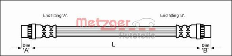 METZGER Brake Hose