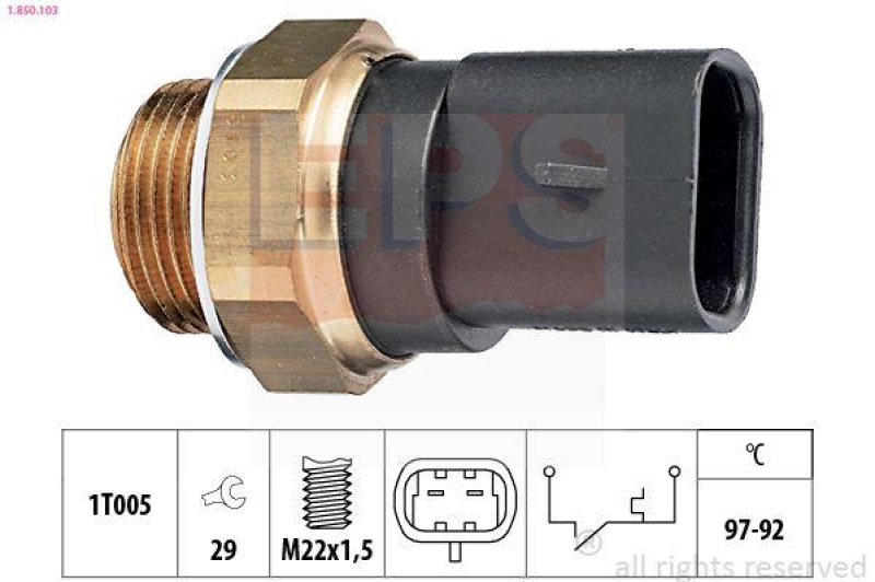 EPS Temperaturschalter, Kühlerlüfter Made in Italy - OE Equivalent