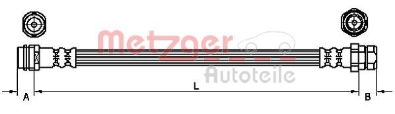 METZGER Brake Hose