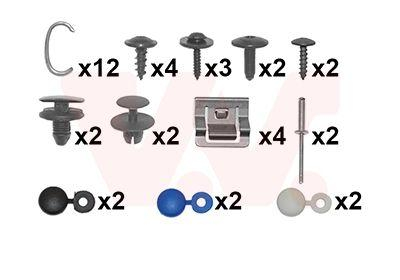 VAN WEZEL Mounting Kit, bumper