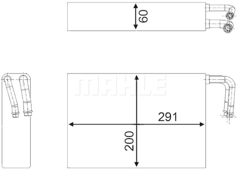 MAHLE Verdampfer, Klimaanlage BEHR AE 86 000S