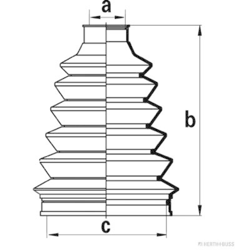 HERTH+BUSS JAKOPARTS Faltenbalgsatz, Antriebswelle