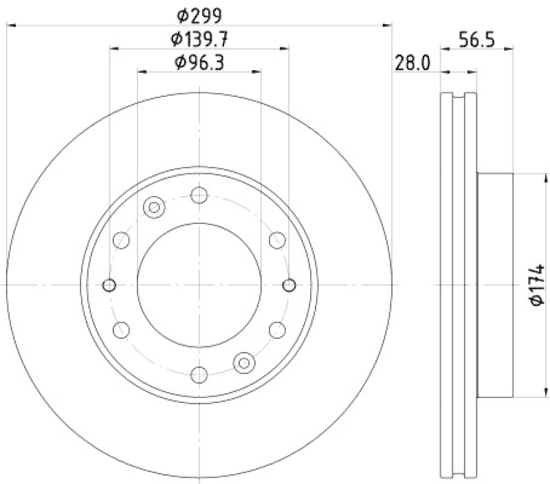 2x HELLA Bremsscheibe PRO High Carbon