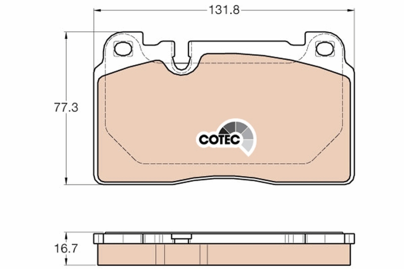 TRW Brake Pad Set, disc brake COTEC