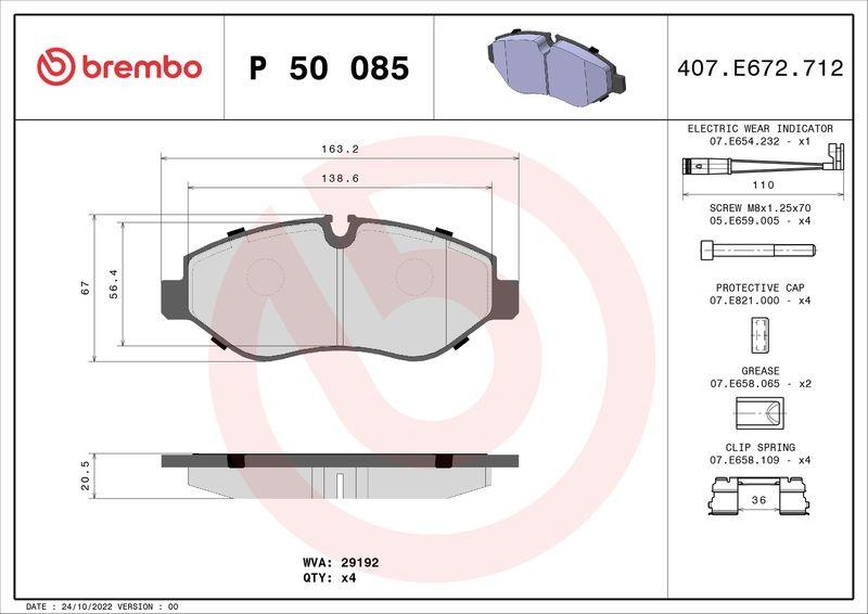Brembo Bremsscheiben + Bremsbel&auml;ge Vorne Hinten passend f&uuml;r Mercede...