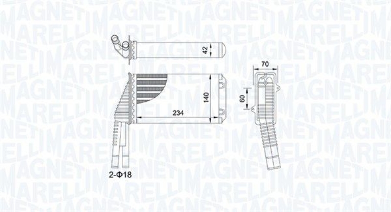 MAGNETI MARELLI Heat Exchanger, interior heating