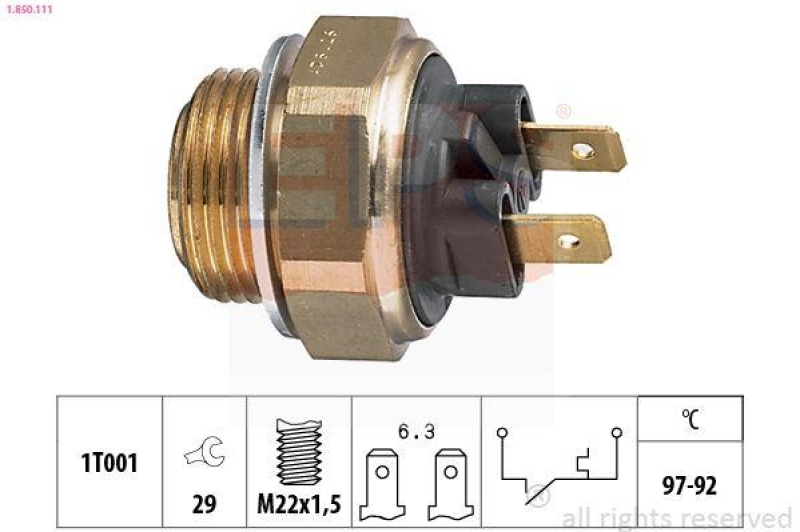 EPS Temperaturschalter, Kühlerlüfter Made in Italy - OE Equivalent