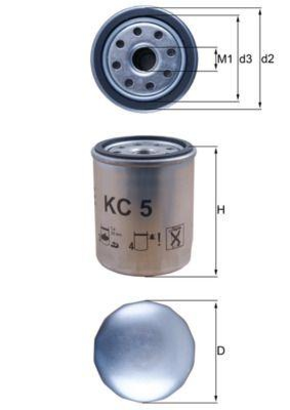 MAHLE Fuel filter
