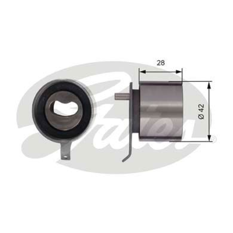 GATES Tensioner Pulley, timing belt PowerGrip®