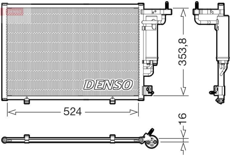 DENSO Kondensator, Klimaanlage DCN10059