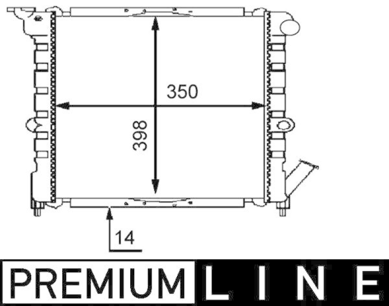 MAHLE Radiator, engine cooling PREMIUM LINE