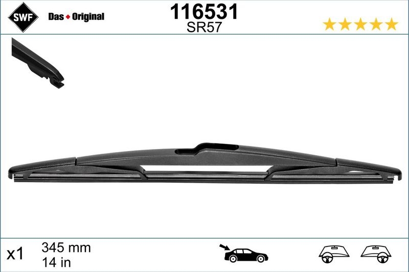 SWF Wischblatt DAS ORIGINAL REAR