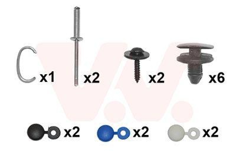 VAN WEZEL Mounting Kit, bumper