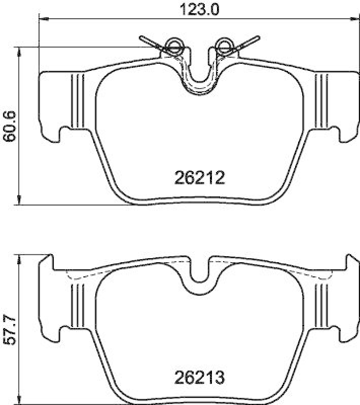 HELLA Bremsbelagsatz, Scheibenbremse 8DB355040-581