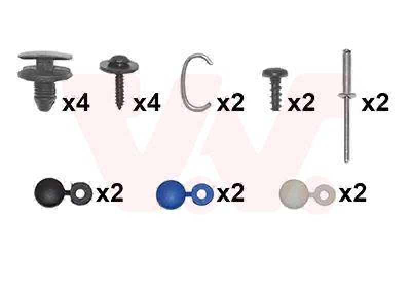 VAN WEZEL Mounting Kit, bumper