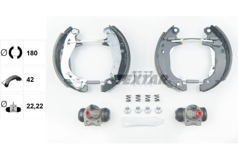 TEXTAR Brake Shoe Set Shoe Kit Pro