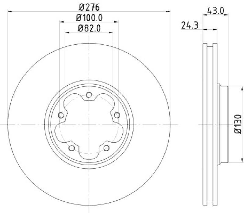 2x MINTEX Brake Disc