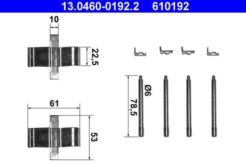 ATE Accessory Kit, disc brake pad
