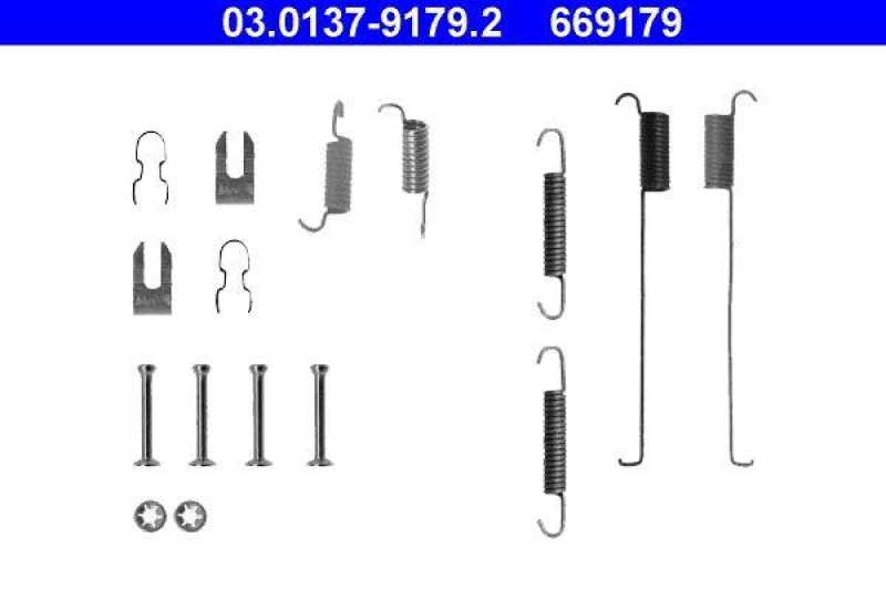 ATE Accessory Kit, brake shoes