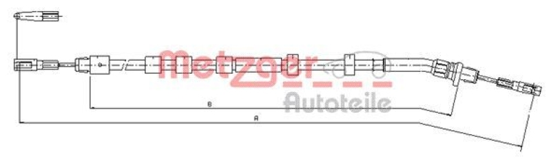 METZGER Seilzug, Feststellbremse 109512