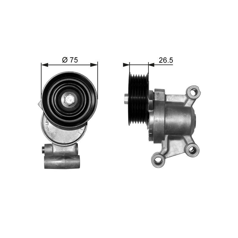 GATES Belt Tensioner, V-ribbed belt DriveAlign®