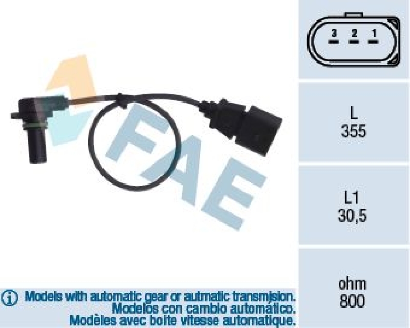 FAE RPM Sensor, automatic transmission