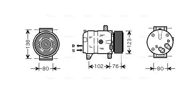AVA QUALITY COOLING Kompressor, Klimaanlage