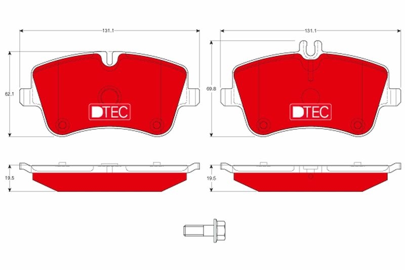 TRW Bremsbelagsatz, Scheibenbremse DTEC COTEC