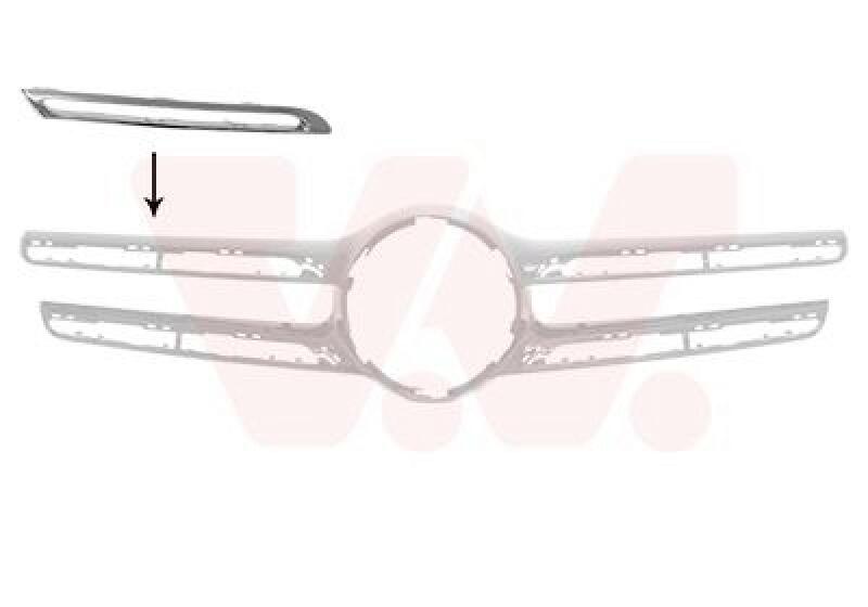 VAN WEZEL Trim/Protective Strip, radiator grille