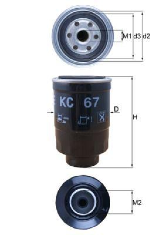 MAHLE Fuel filter