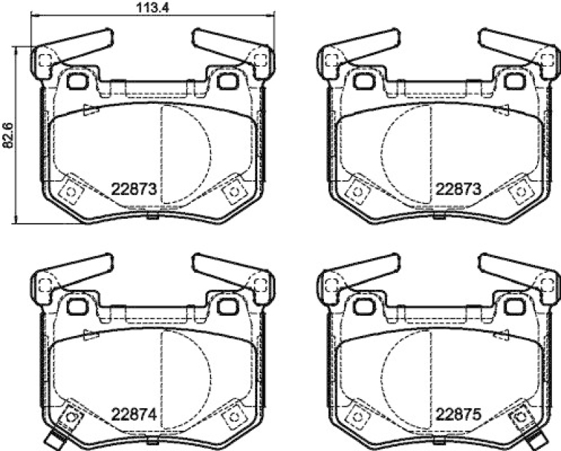 HELLA Brake Pad Set, disc brake