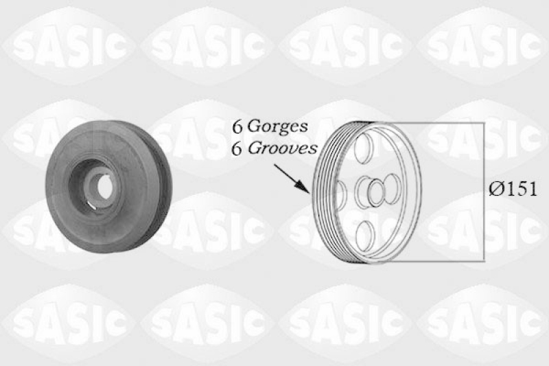 SASIC Belt Pulley, crankshaft