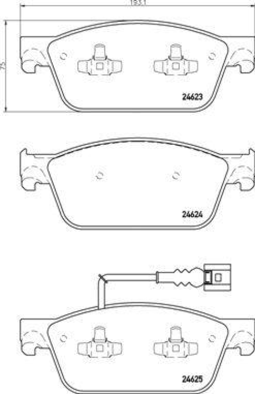 BREMBO Bremsbelagsatz, Scheibenbremse PRIME LINE