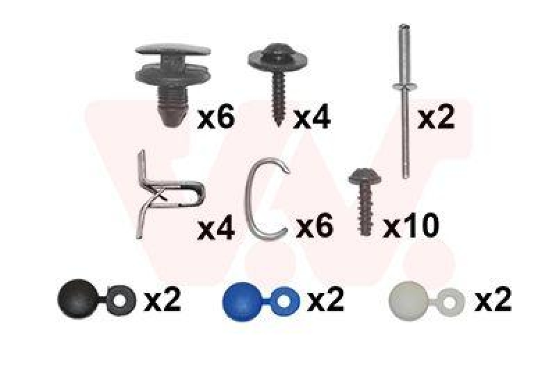 VAN WEZEL Mounting Kit, bumper