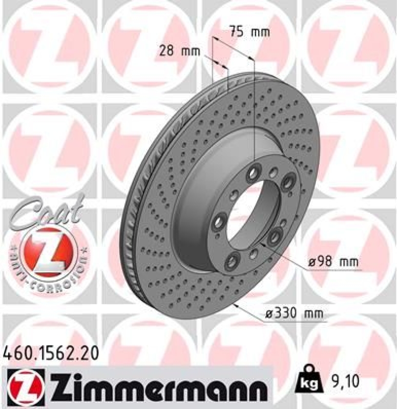 ZIMMERMANN Brake Disc COAT Z