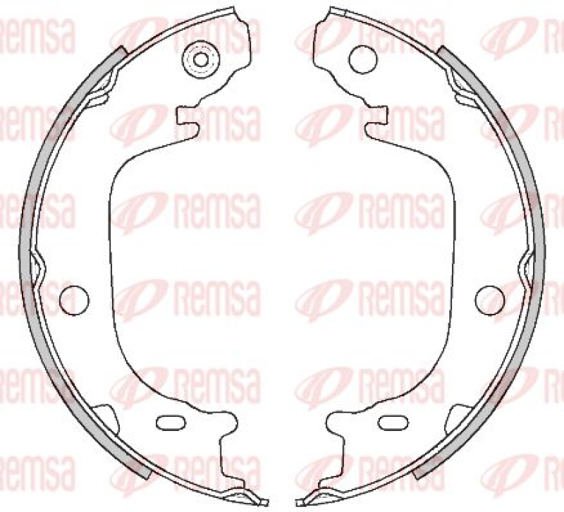 REMSA Brake Shoe Set, parking brake