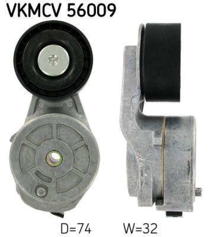 SKF Tensioner Pulley, v-ribbed belt