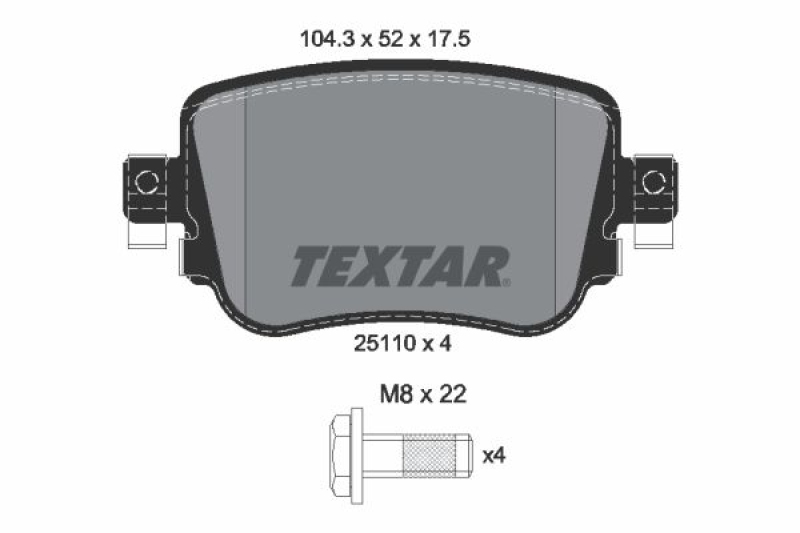 TEXTAR Bremsbelagsatz, Scheibenbremse Q+ 2511003