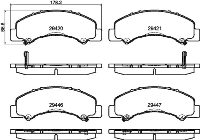 HELLA Brake Pad Set, disc brake