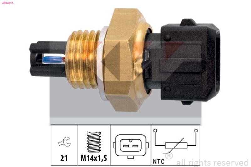 KW Sensor, Ansauglufttemperatur Made in Italy - OE Equivalent
