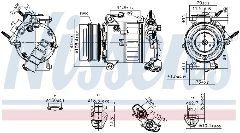 NISSENS Kompressor, Klimaanlage ** FIRST FIT **