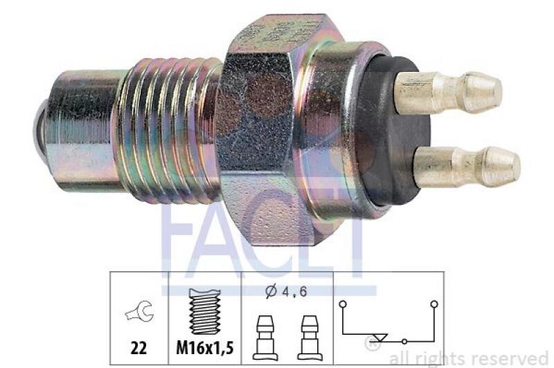 FACET Schalter, Rückfahrleuchte Made in Italy - OE Equivalent