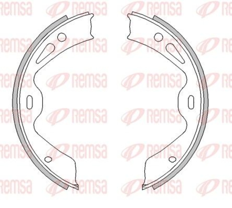 REMSA Brake Shoe Set, parking brake