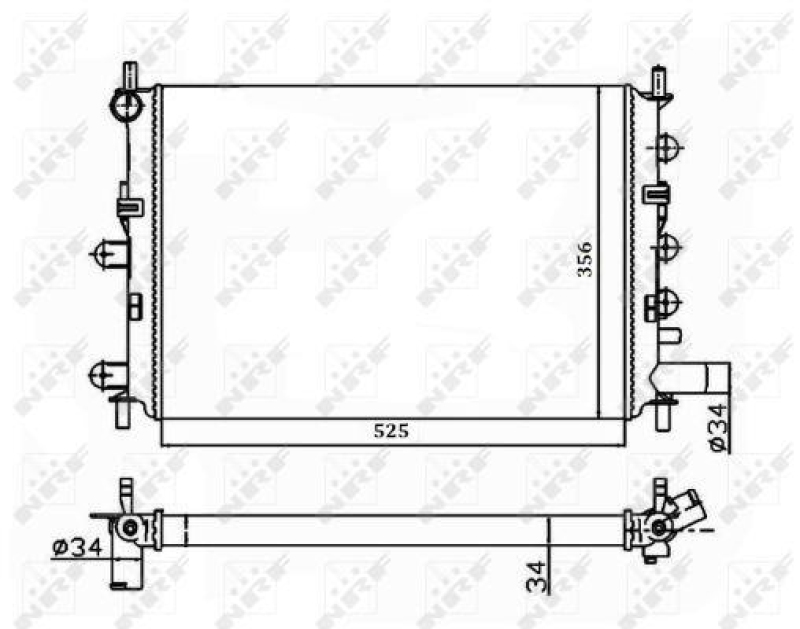 NRF Radiator, engine cooling Economy Class