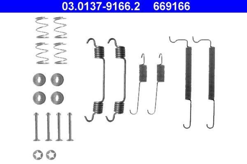 ATE Accessory Kit, brake shoes