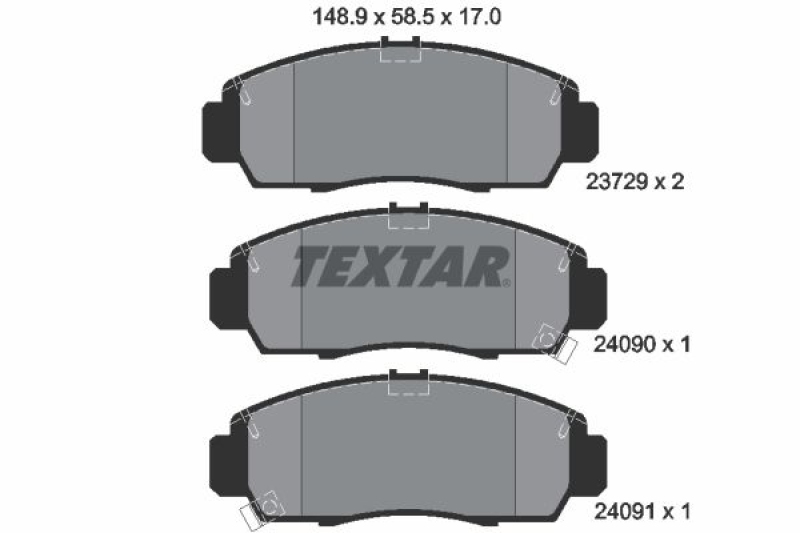TEXTAR Bremsbelagsatz, Scheibenbremse 2372901